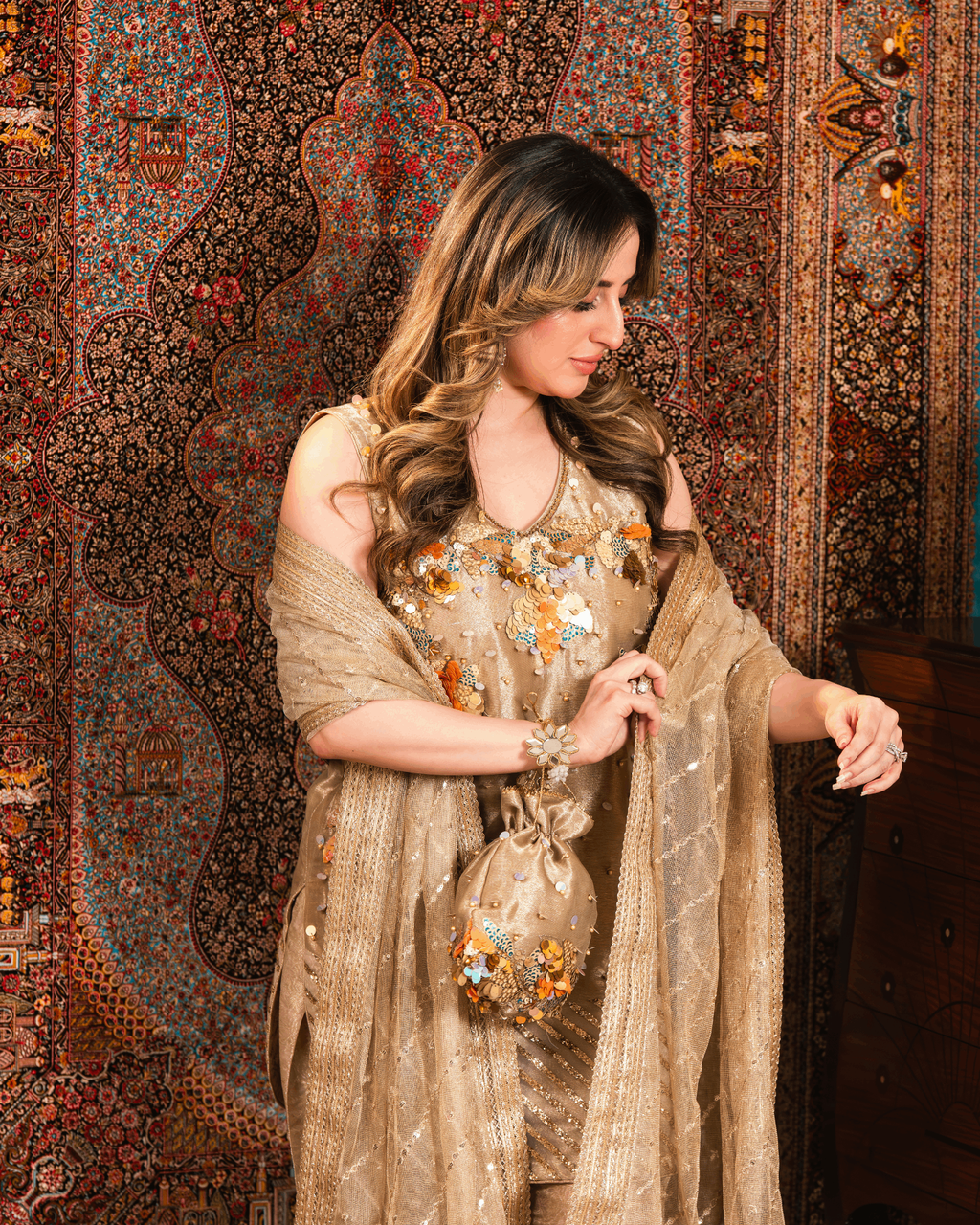 Banarsi 3D Sequin Set
