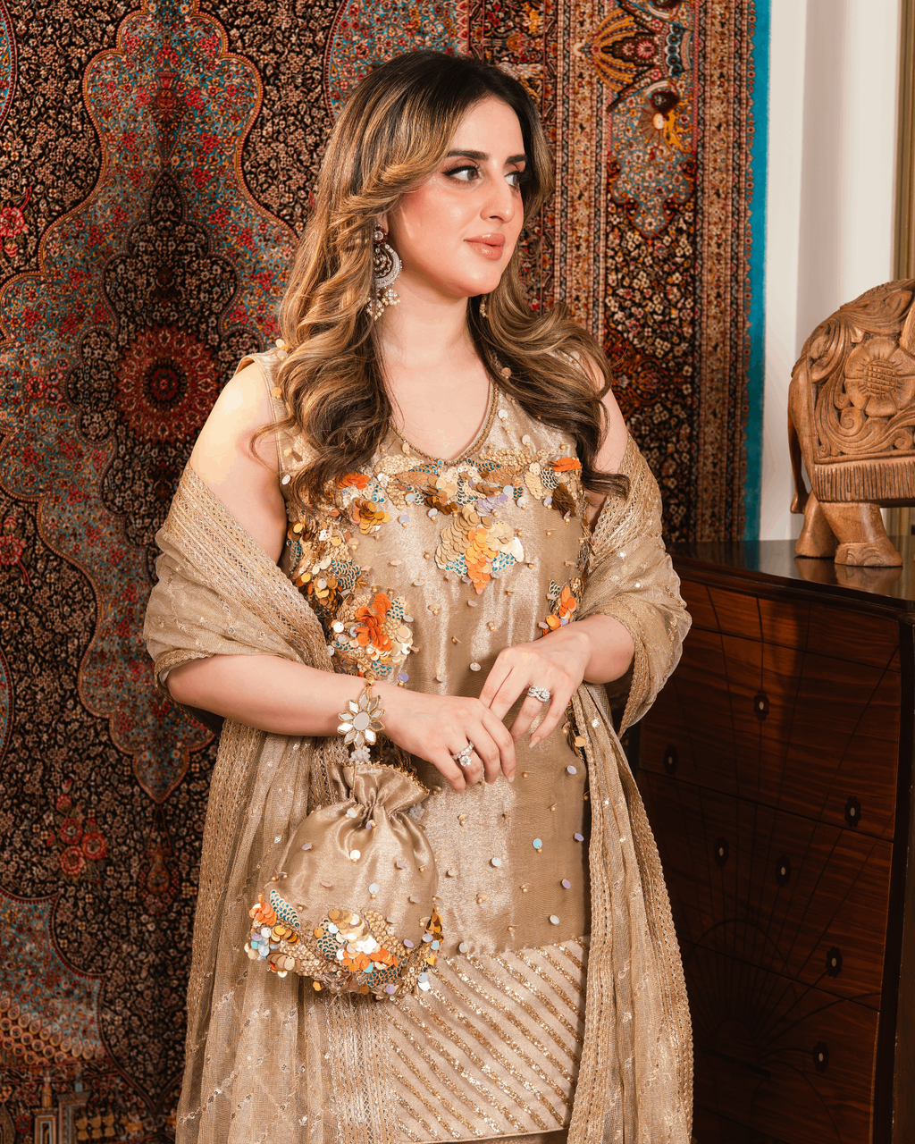 Banarsi 3D Sequin Set