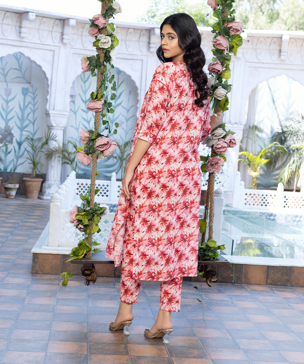 Red Printed Suit ZSS-1002