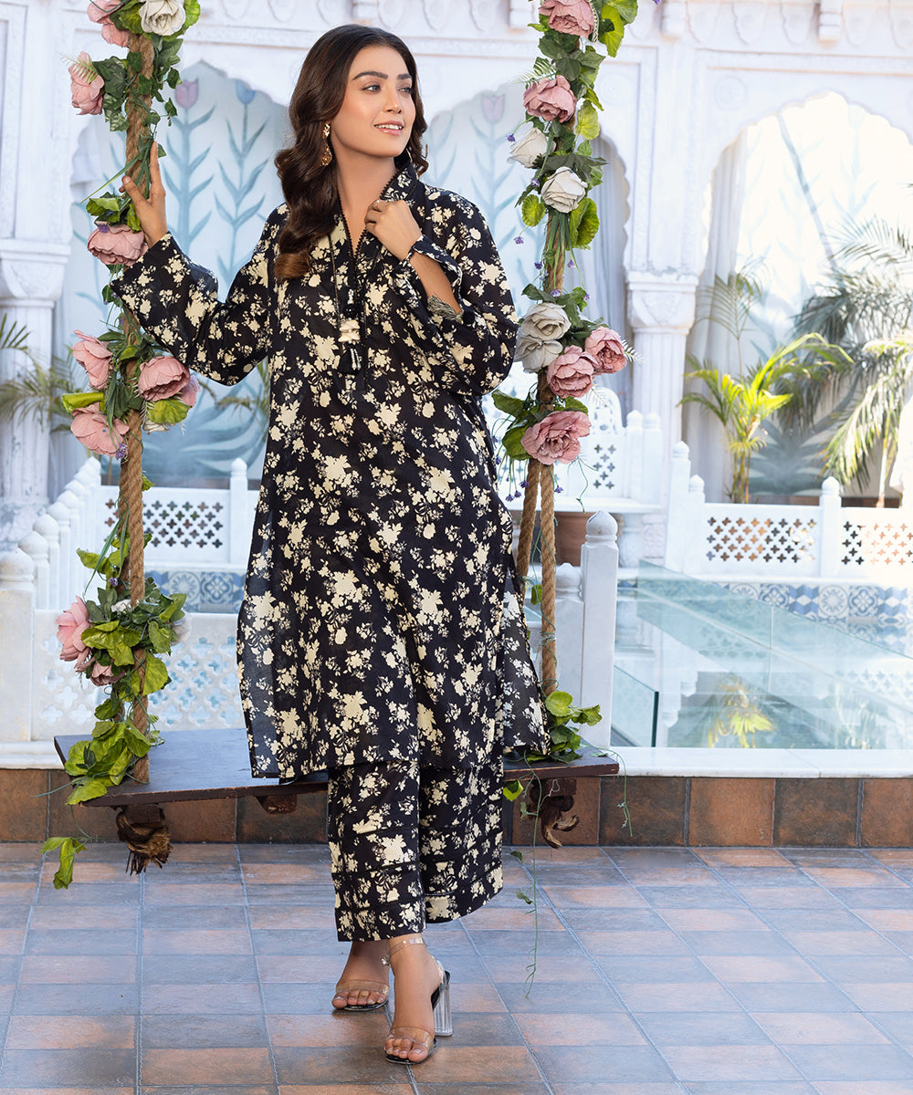 Black Printed Suit ZSS-1004