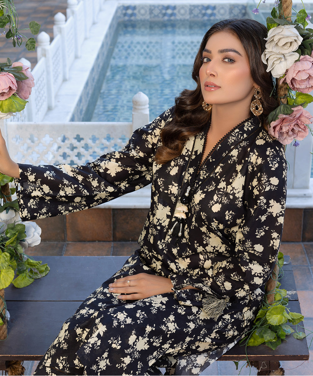Black Printed Suit ZSS-1004