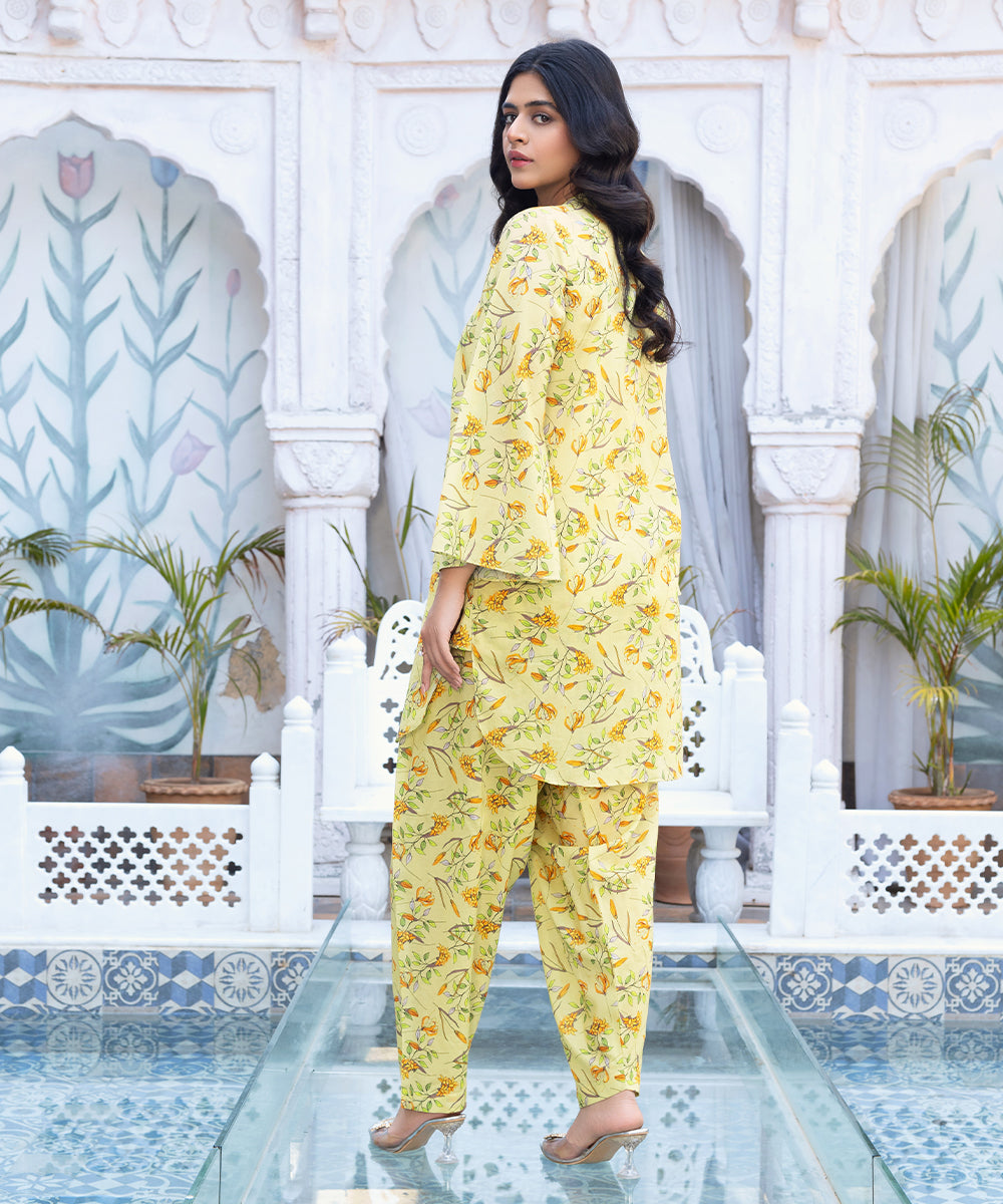 Yellow Printed Suit ZSS-1003
