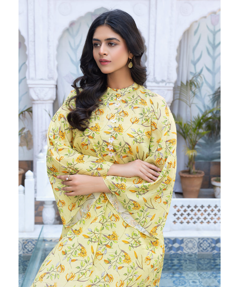 Yellow Printed Suit ZSS-1003