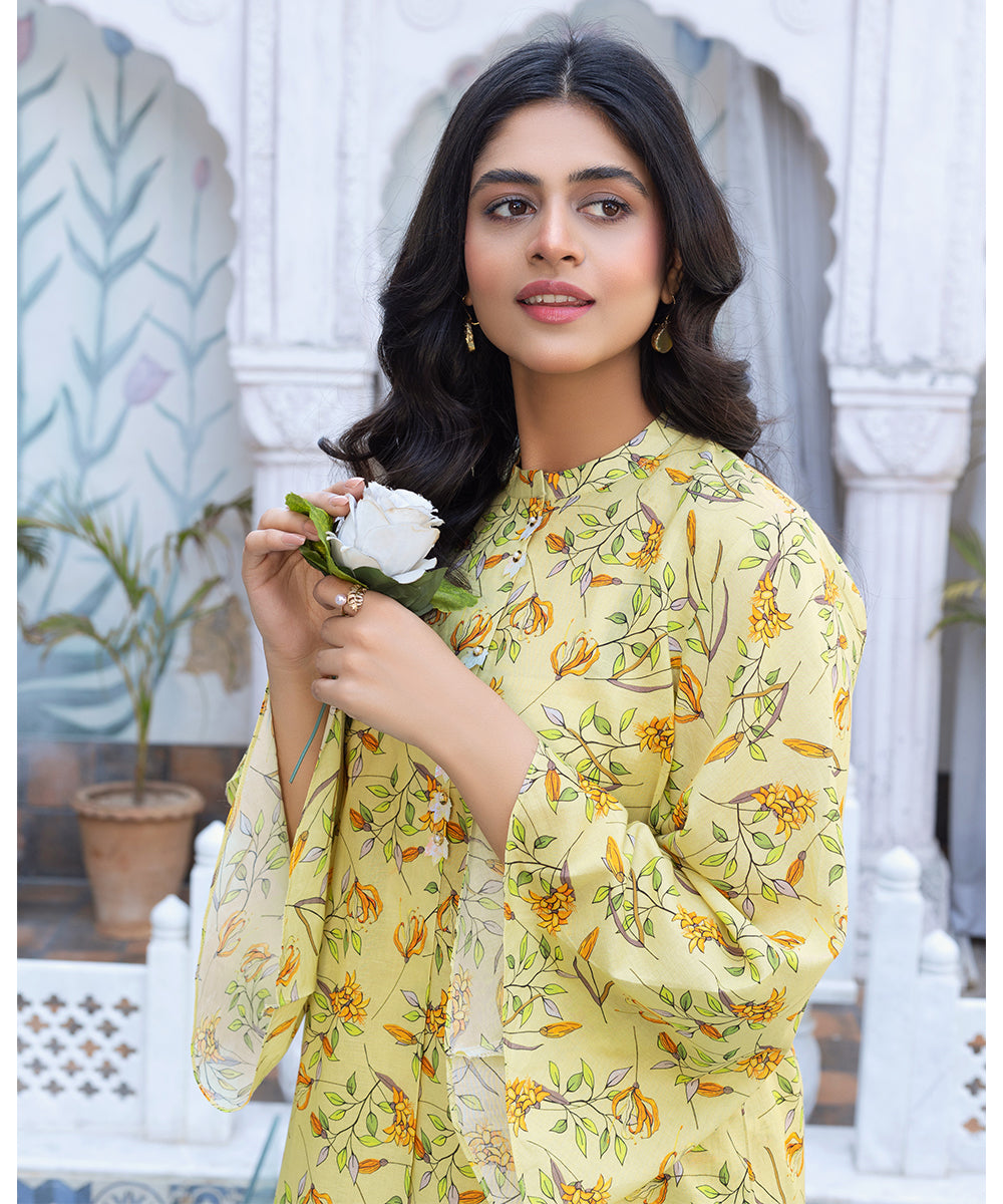 Yellow Printed Suit ZSS-1003