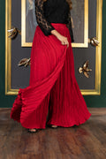 Leher Pants Red