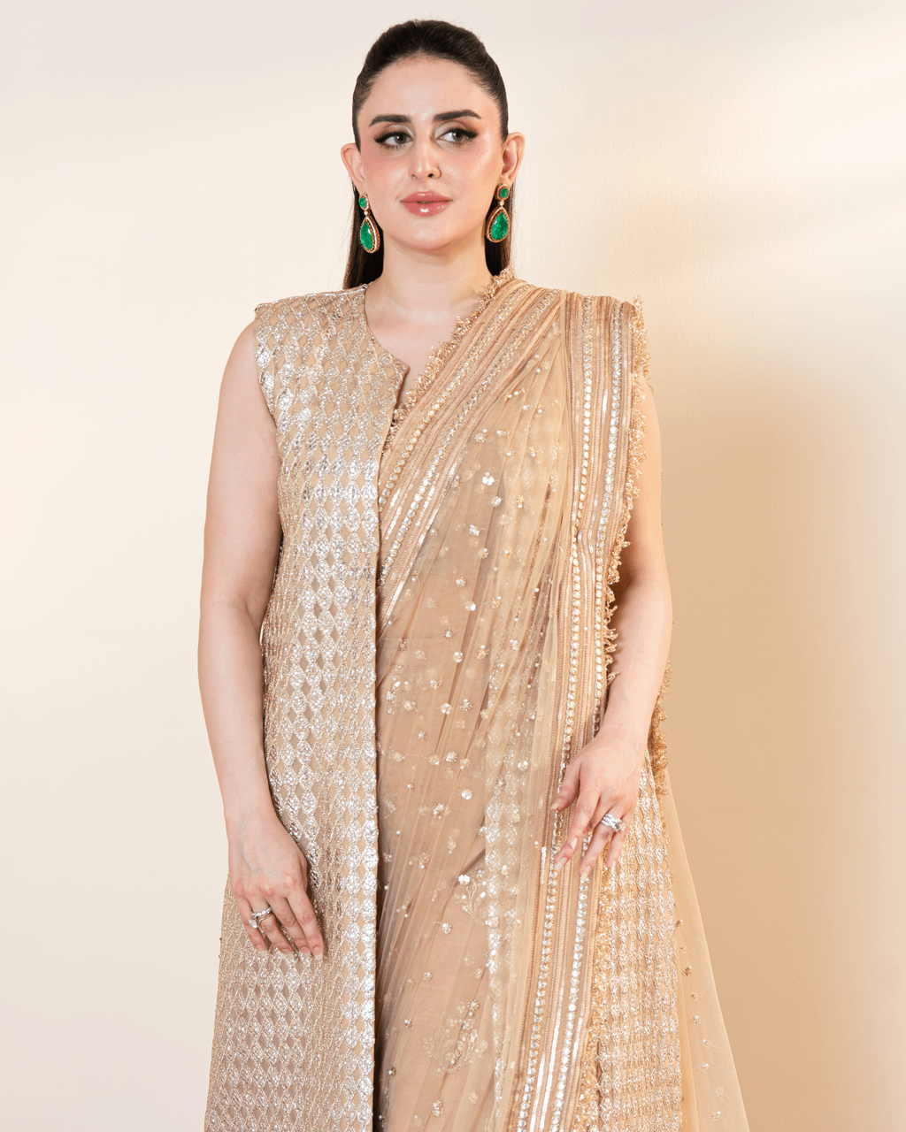 Banarsi Muqaish Jacket Set