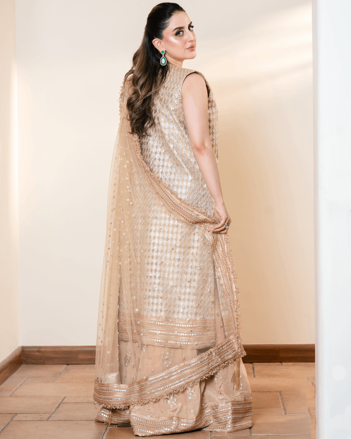 Banarsi Muqaish Jacket Set