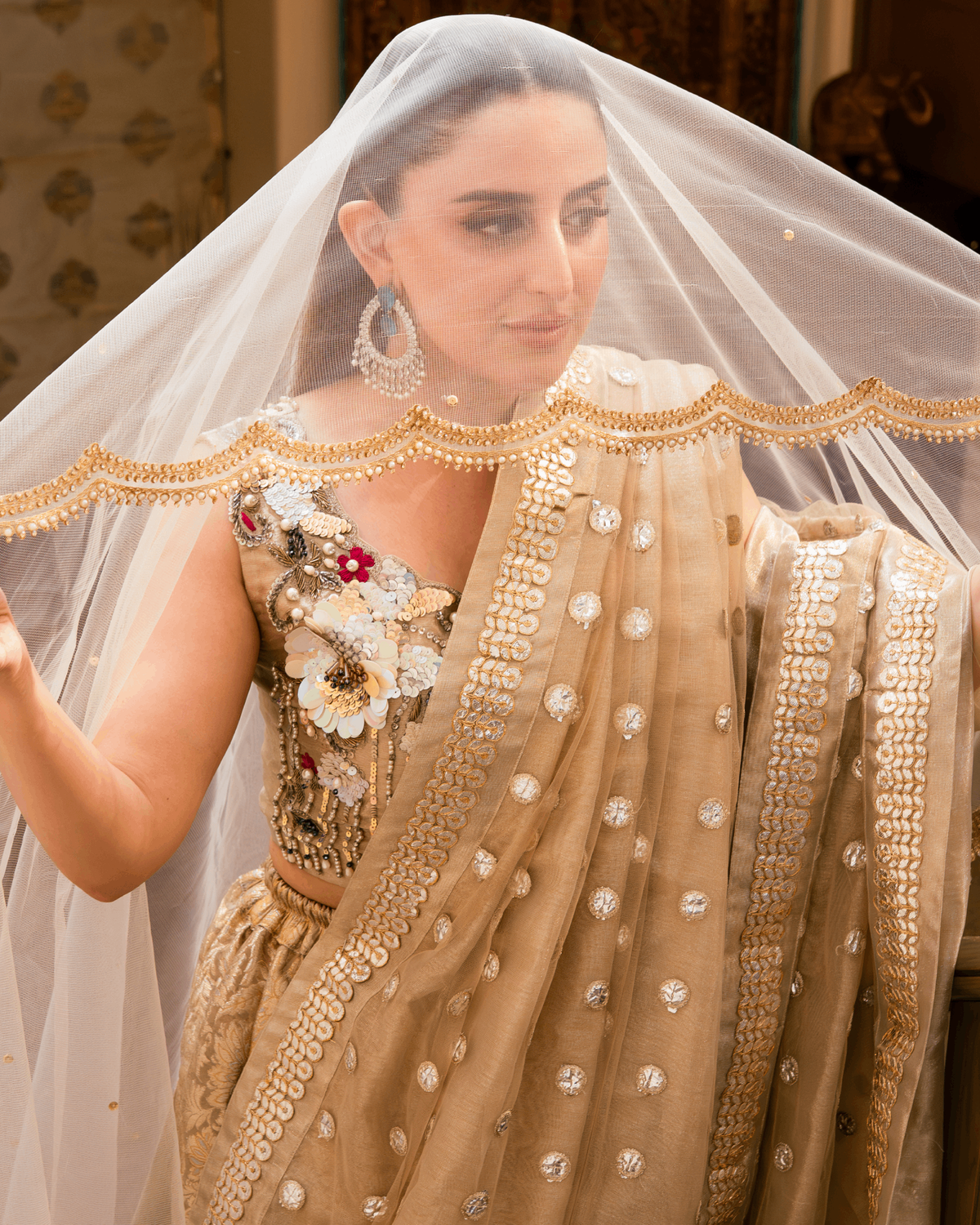 Banarsi Sharara Saree Set