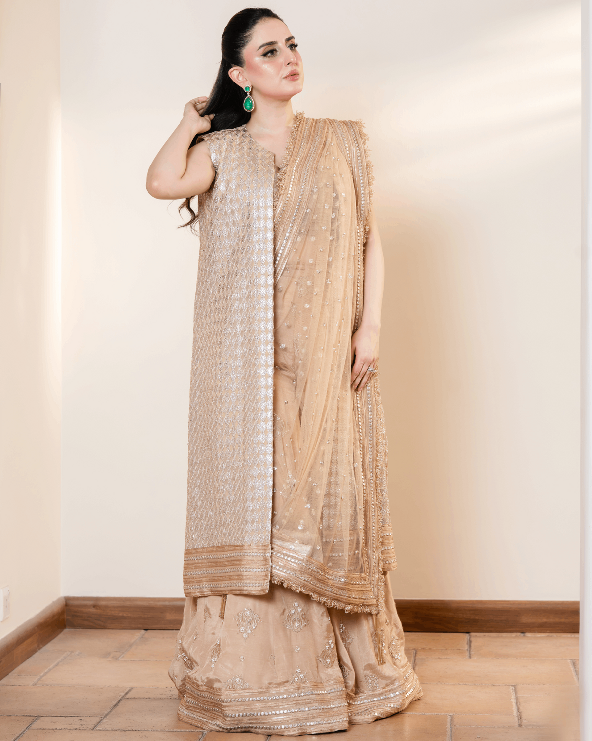 Banarsi Muqaish Jacket Set