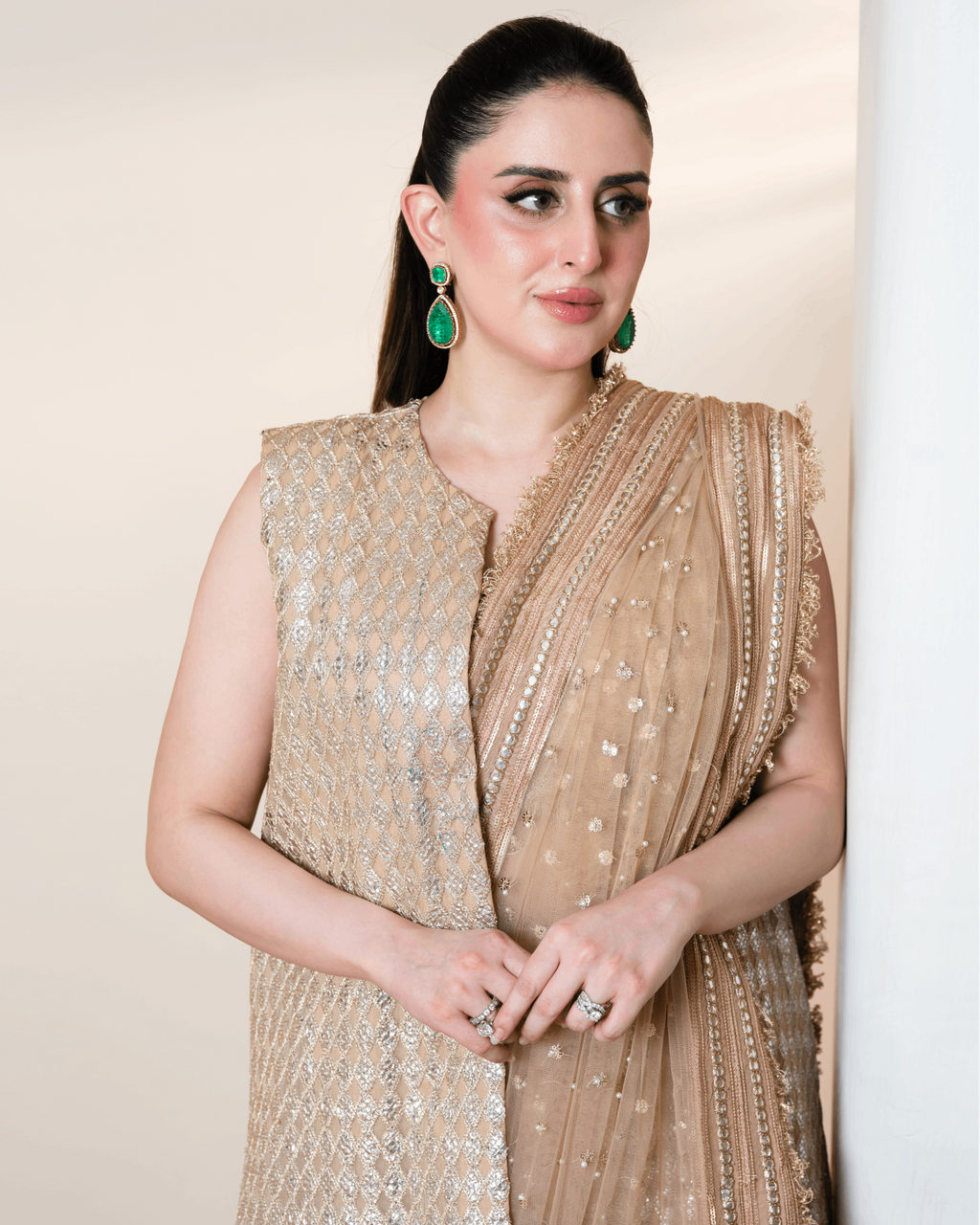 Banarsi Muqaish Jacket Set