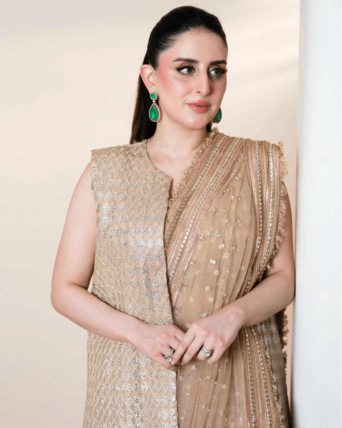 Banarsi Muqaish Jacket Set
