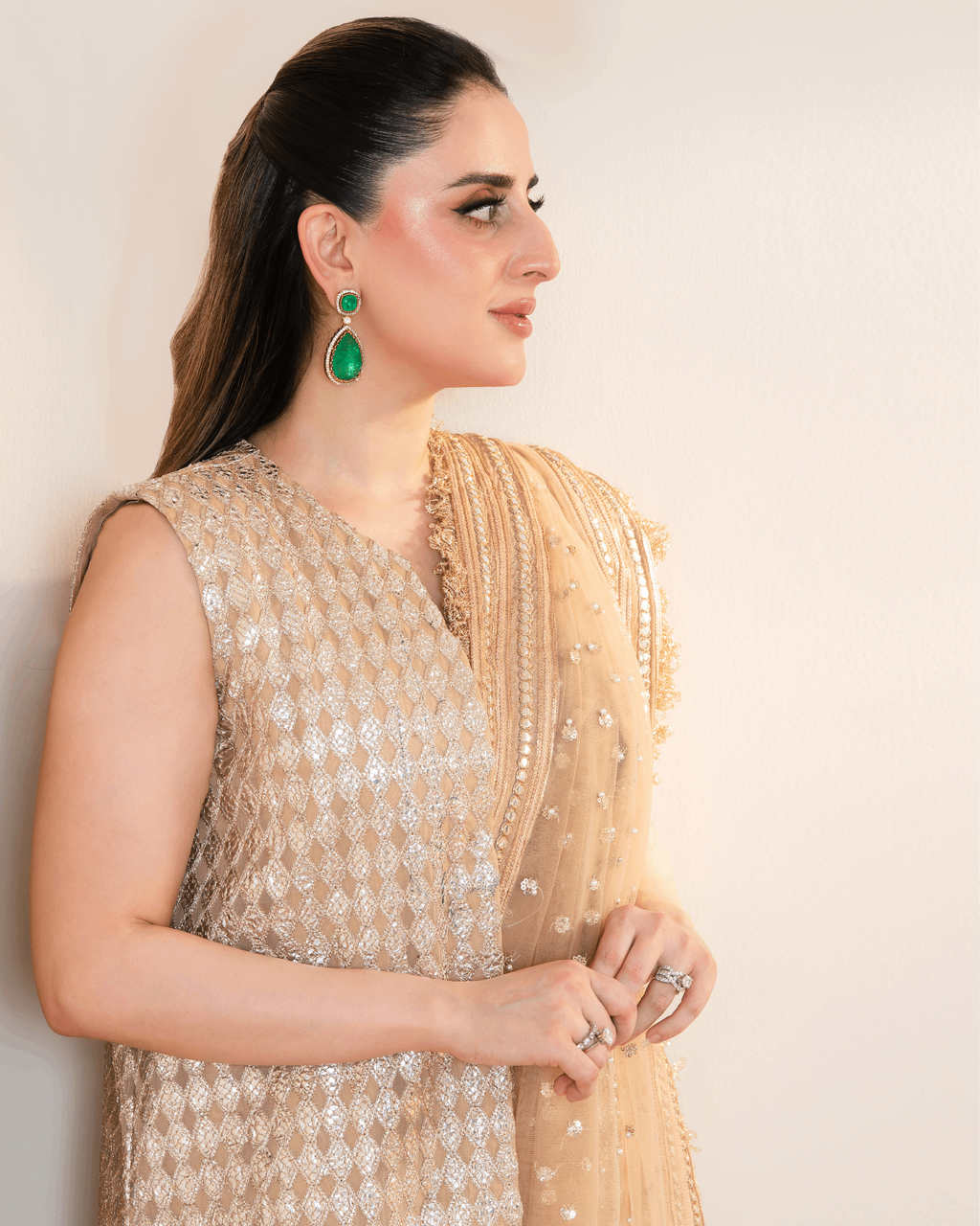 Banarsi Muqaish Jacket Set