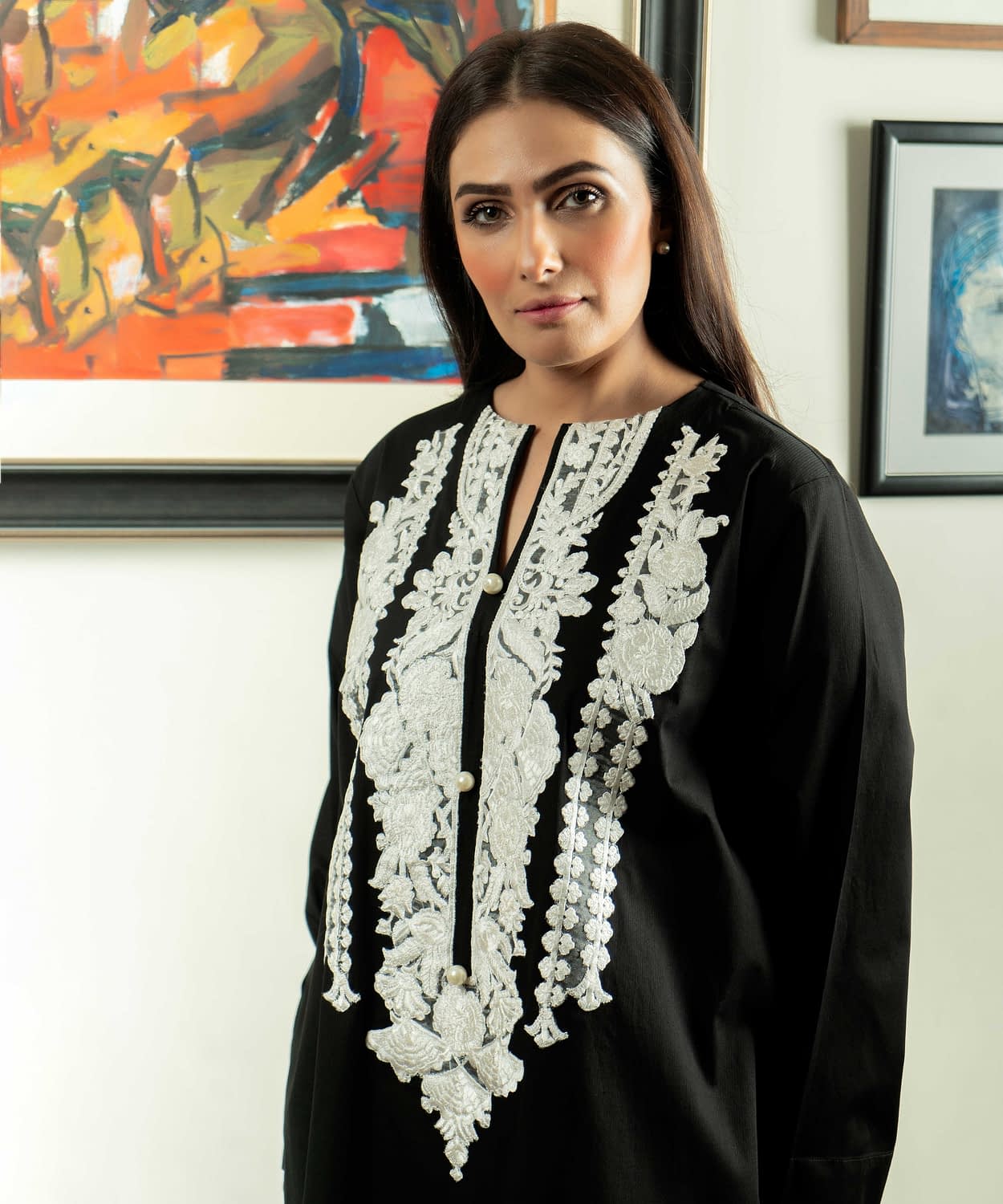 Black Color Kurta for Ladies
