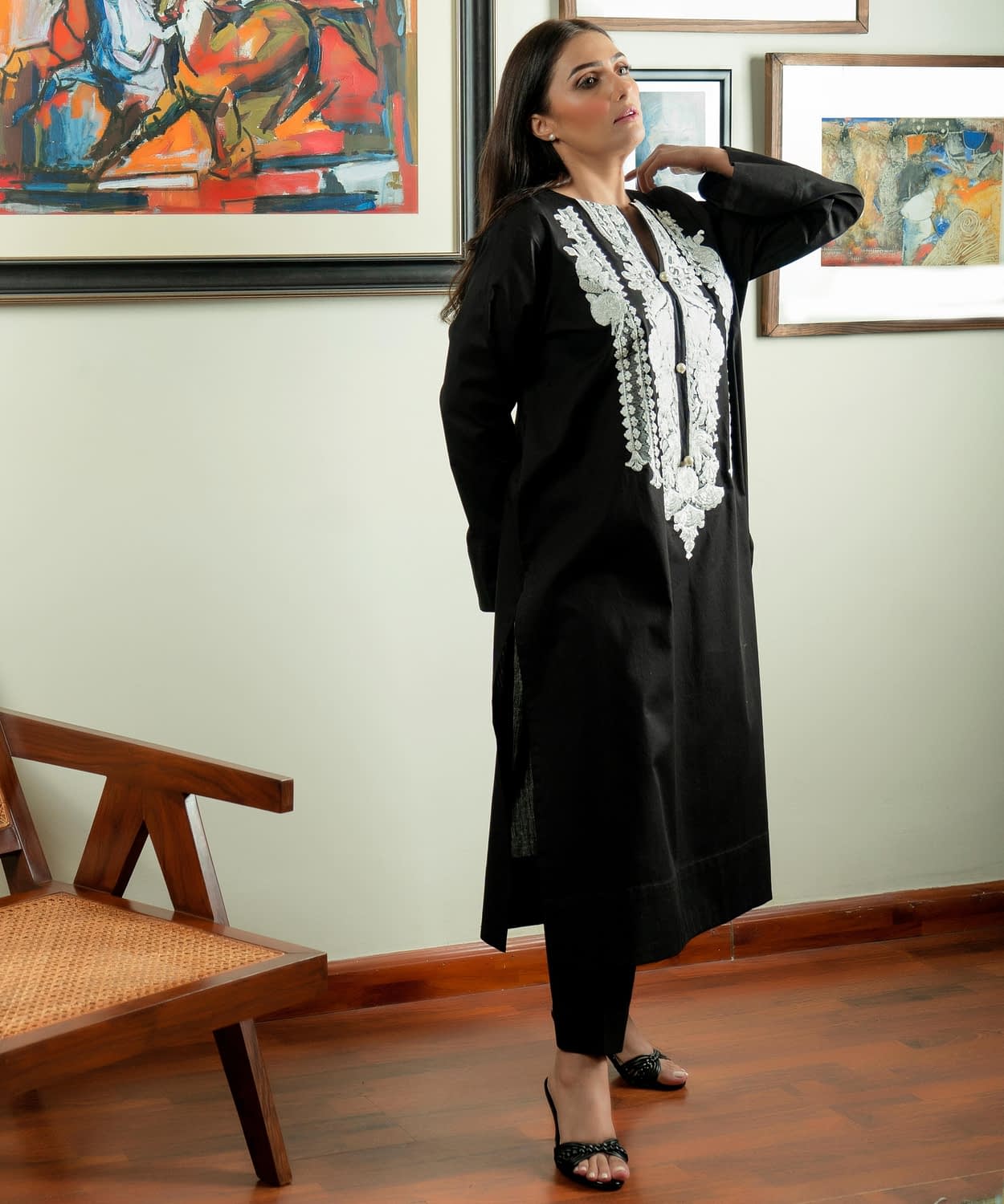 Black Color Kurta for Women