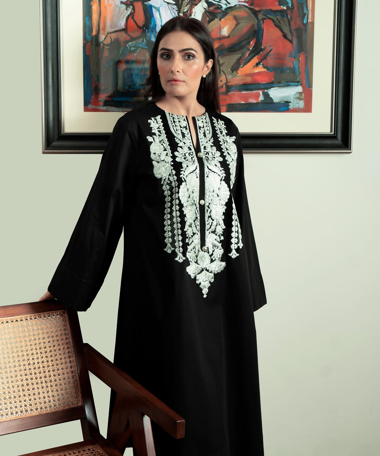 black color kurta design