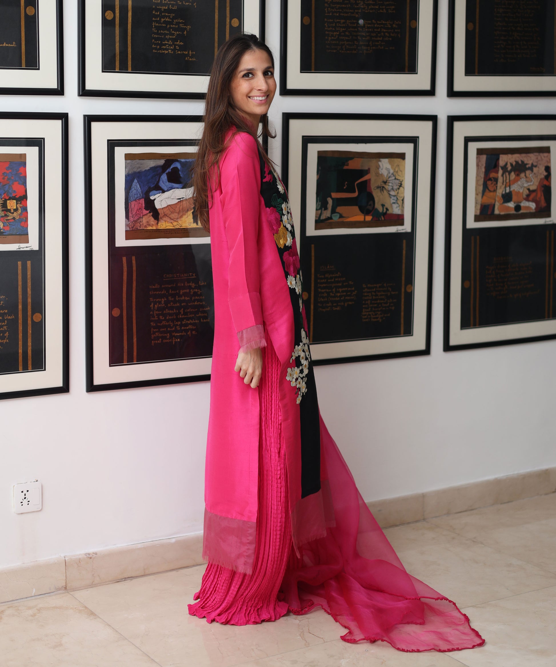 Pink Organza Suit