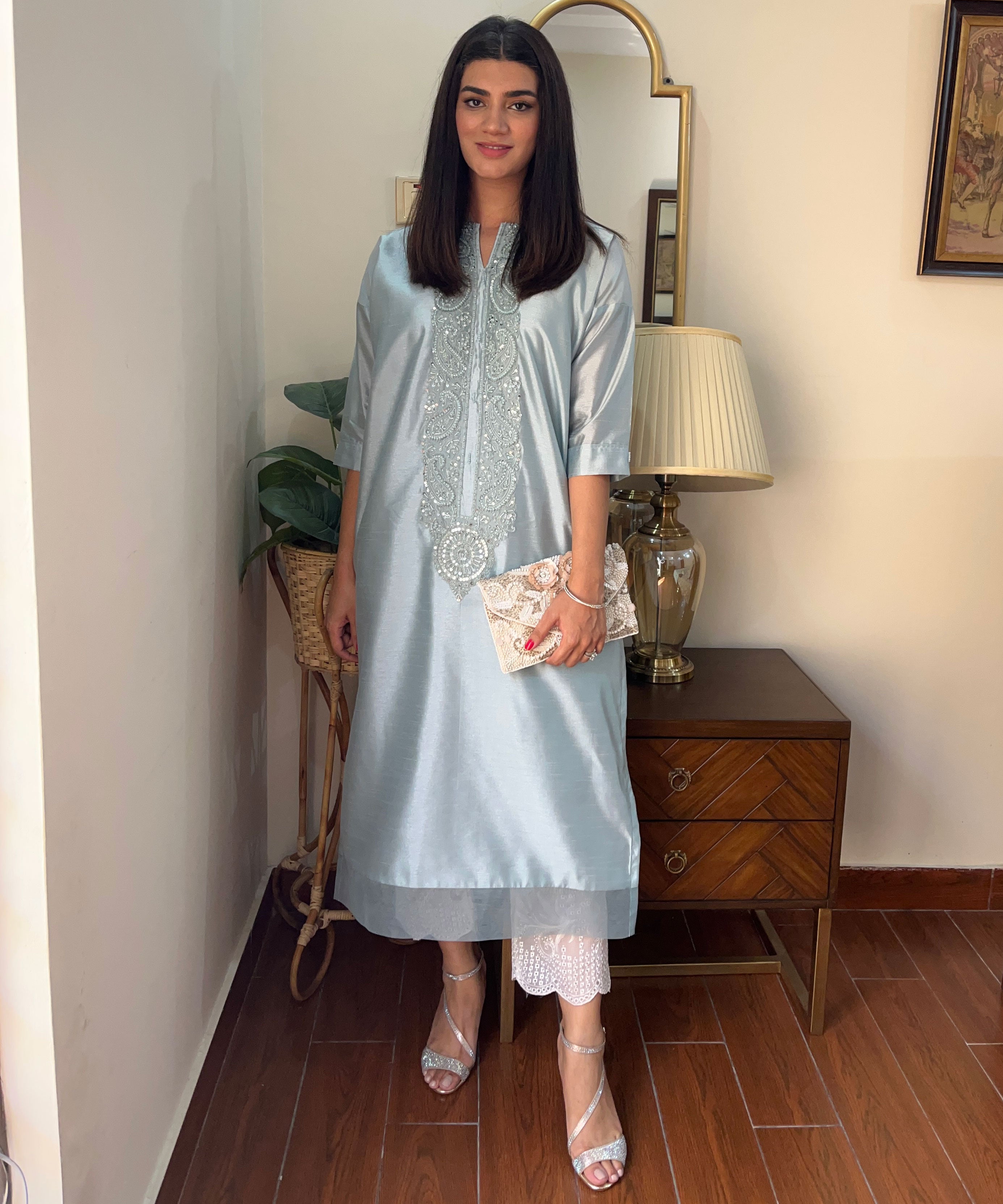 Ice Blue Adda Work